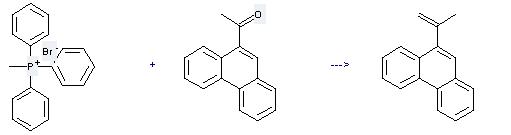 Phosphonium,methyltriphenyl-, bromide (1:1) can be used to produce 9-isopropenyl-phenanthrene